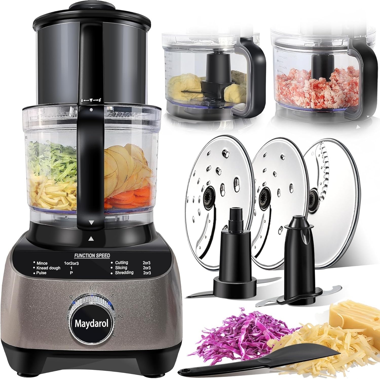 14 Cup Large Food Processor, XL Bowl, Large Chute for Blending, Mixing, Shred…