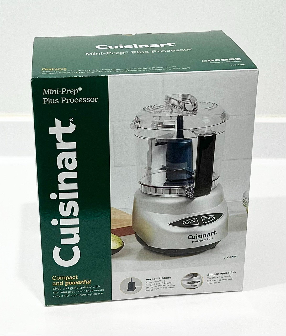 Brand New CUISINART 3-Cup MINI-PREP PLUS Food PROCESSOR Model DLC-2ABC