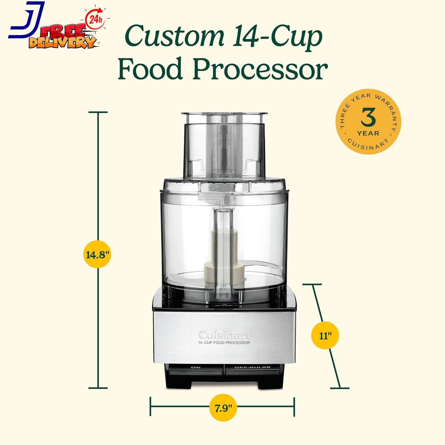 Food Processor 14 Cup Vegetable Food Chopper for Mincing Stainless Steel