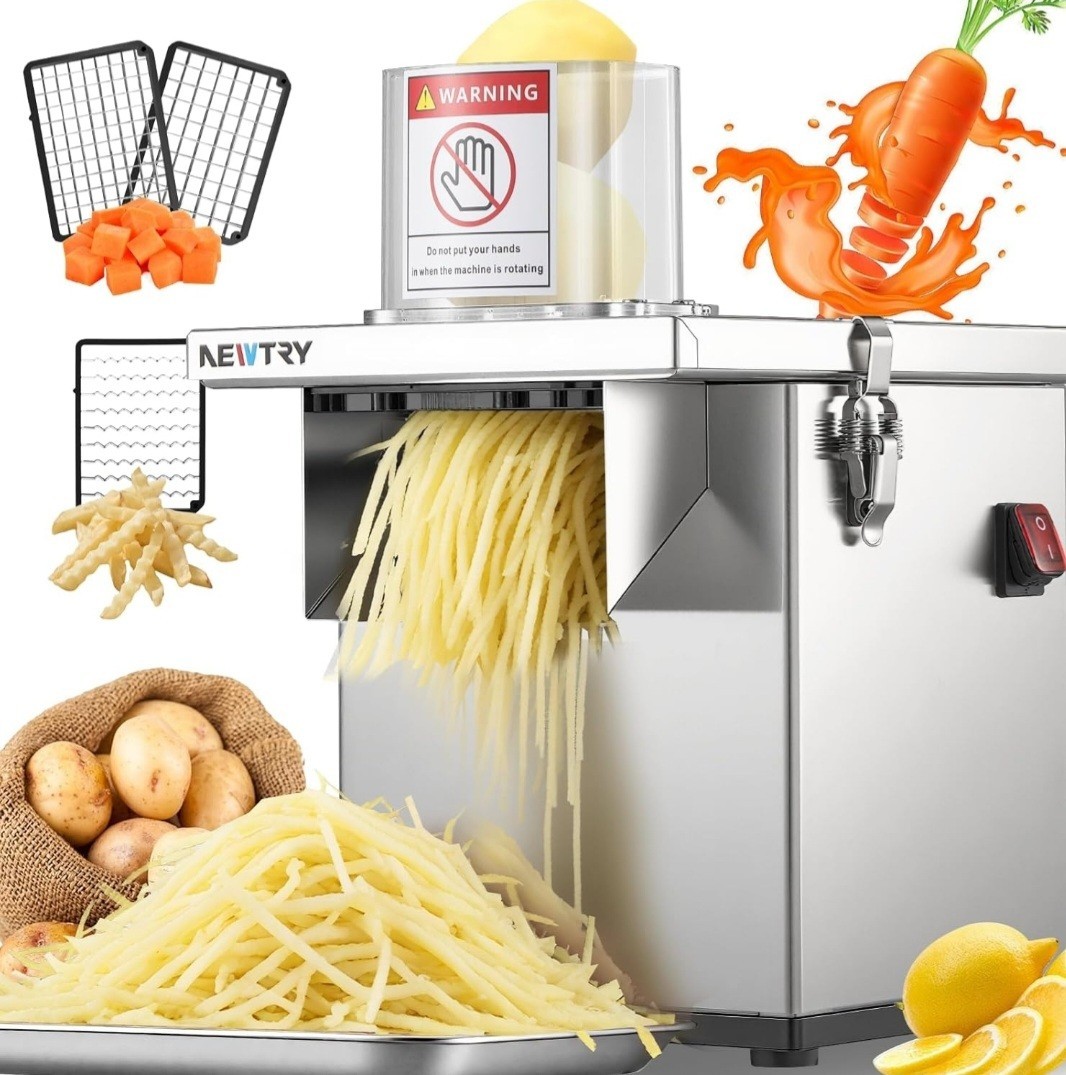 4-in-1 Electric Vegetable Processor – Slicer, Dicer, Shredder, Cutter 200W NEW