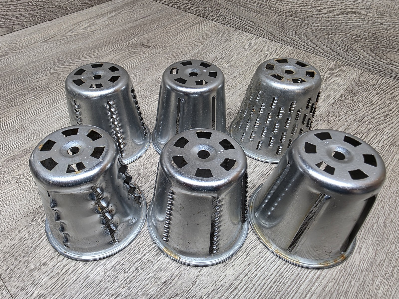 Saladmaster Vtg Five Star Food Processor Chopper Shredder Slicer 6 Cones READ!