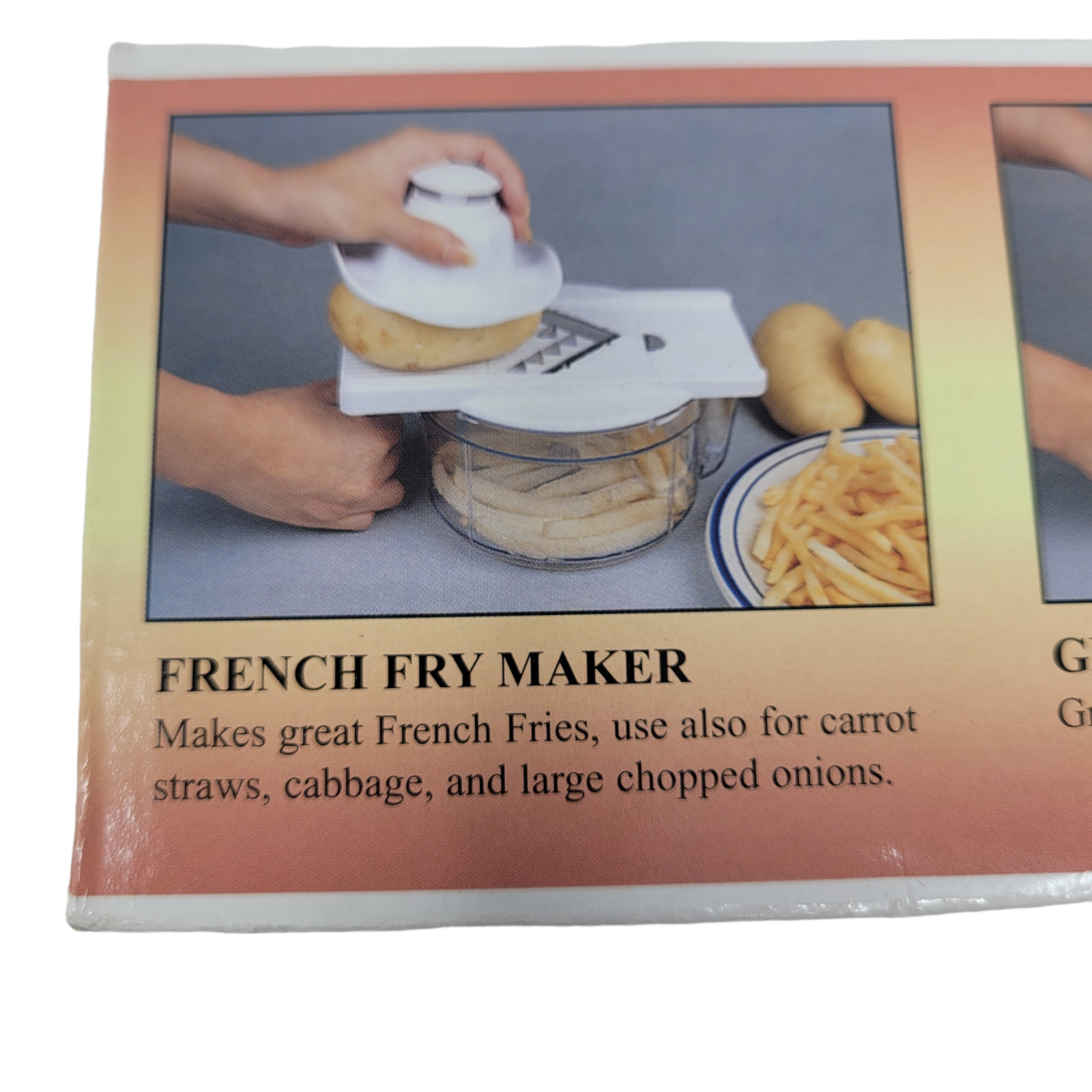 Slicer Pus II Manual Food Processor French Fry Maker Grater Julienne Shredder