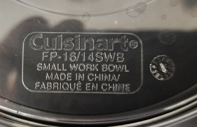 Cuisinart Food Processor FP-16/14SWB Replacement 3 Cup Small Work Bowl ONLY