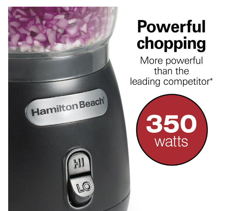 2-Speed Food Chopper & Mini Food Processor, 3-Cup Capacity, Black