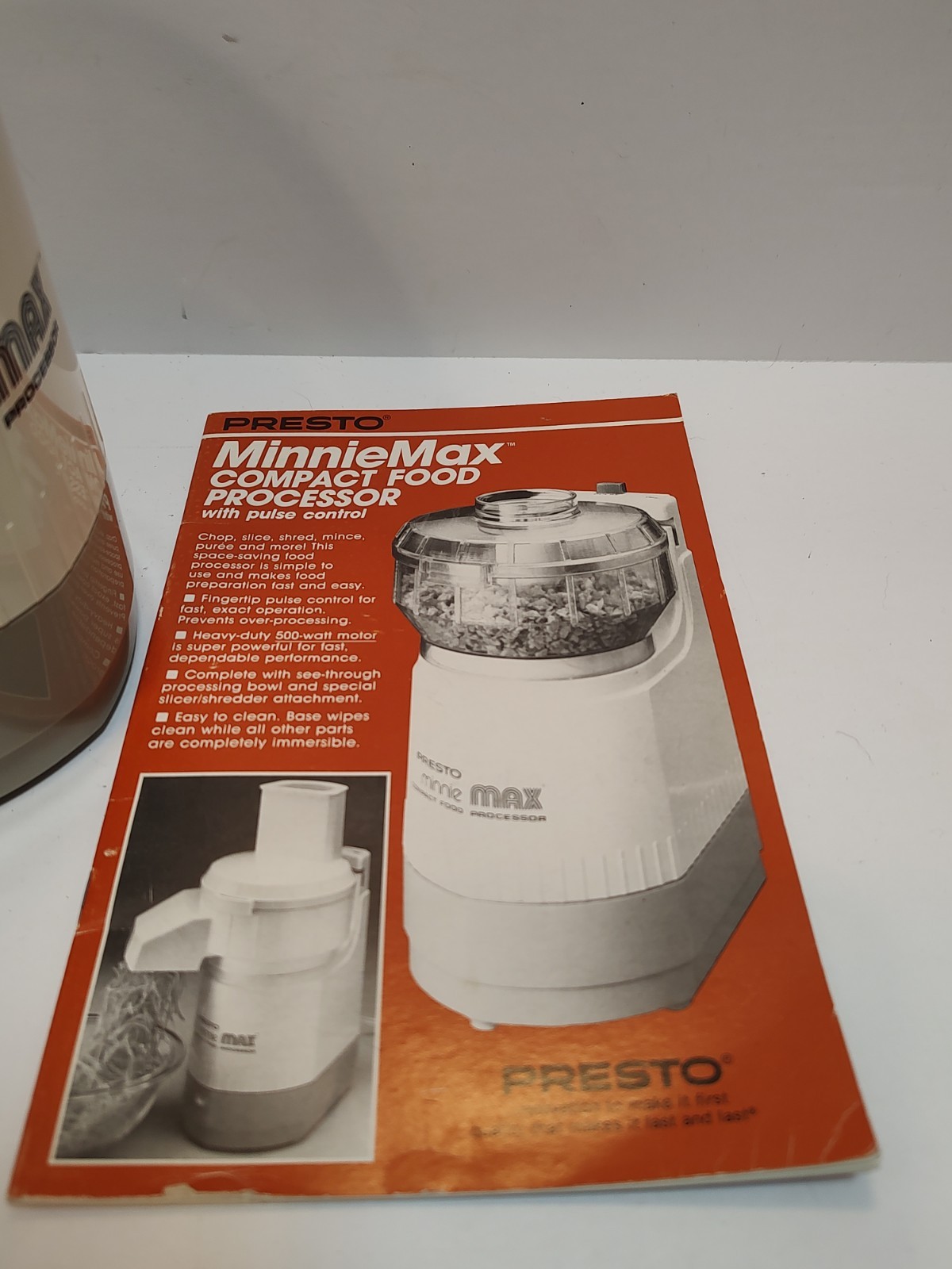 Presto Minnie Max Compact Food Processor Counter Top Model 0290001