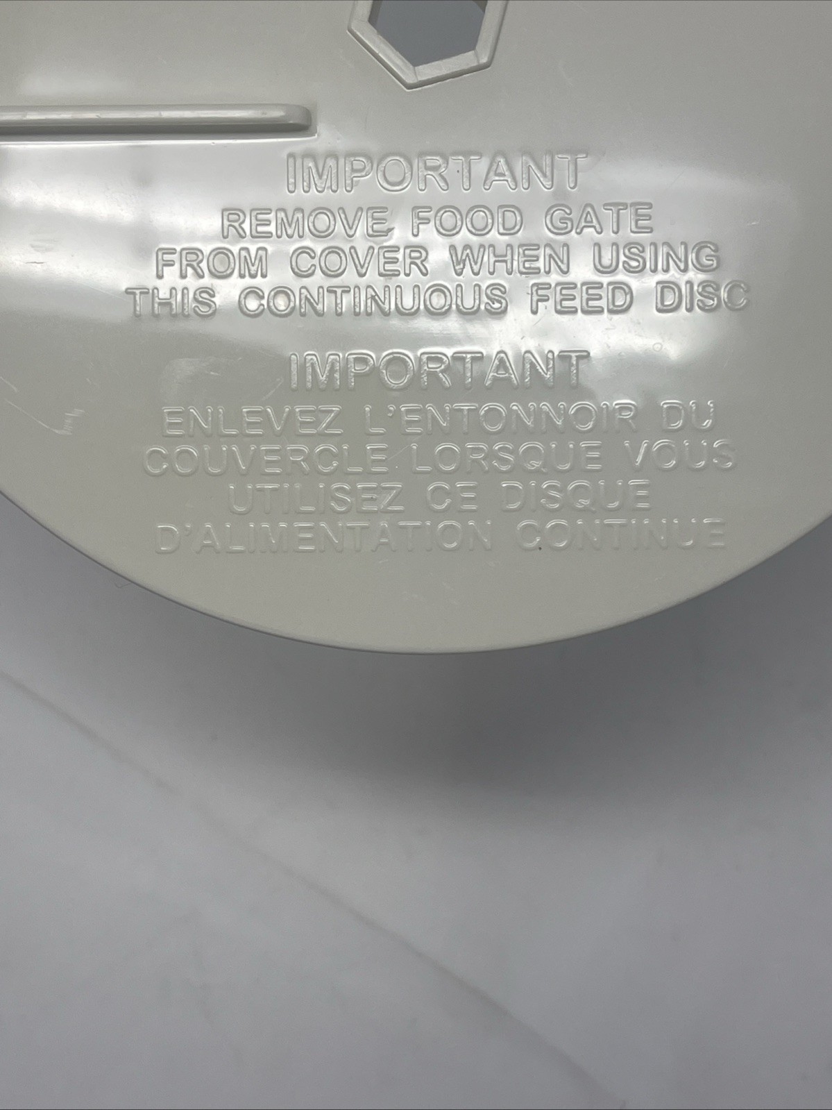 GE 4 Speed Food Processor Replacement Part Blocker Disc Model 106622F