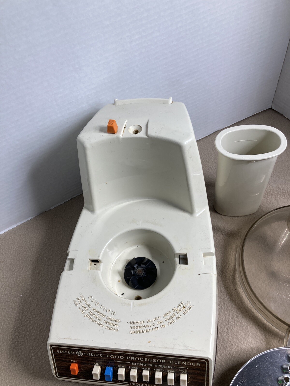 General Electric GE Food Processor Blender D1FP3 Multi Speed Tested VTG 420A 326