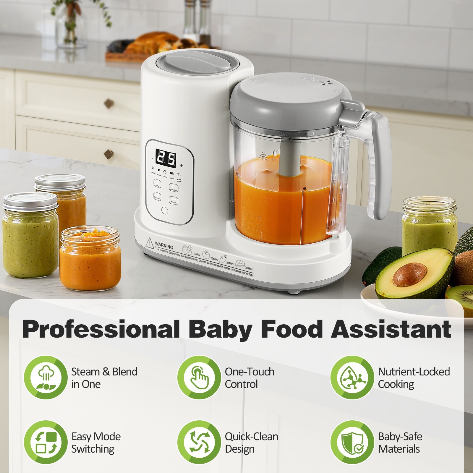 10 Cup Food Processor 600W Multifunctional 5 in 1 Blender Chopper Juicer Mixer