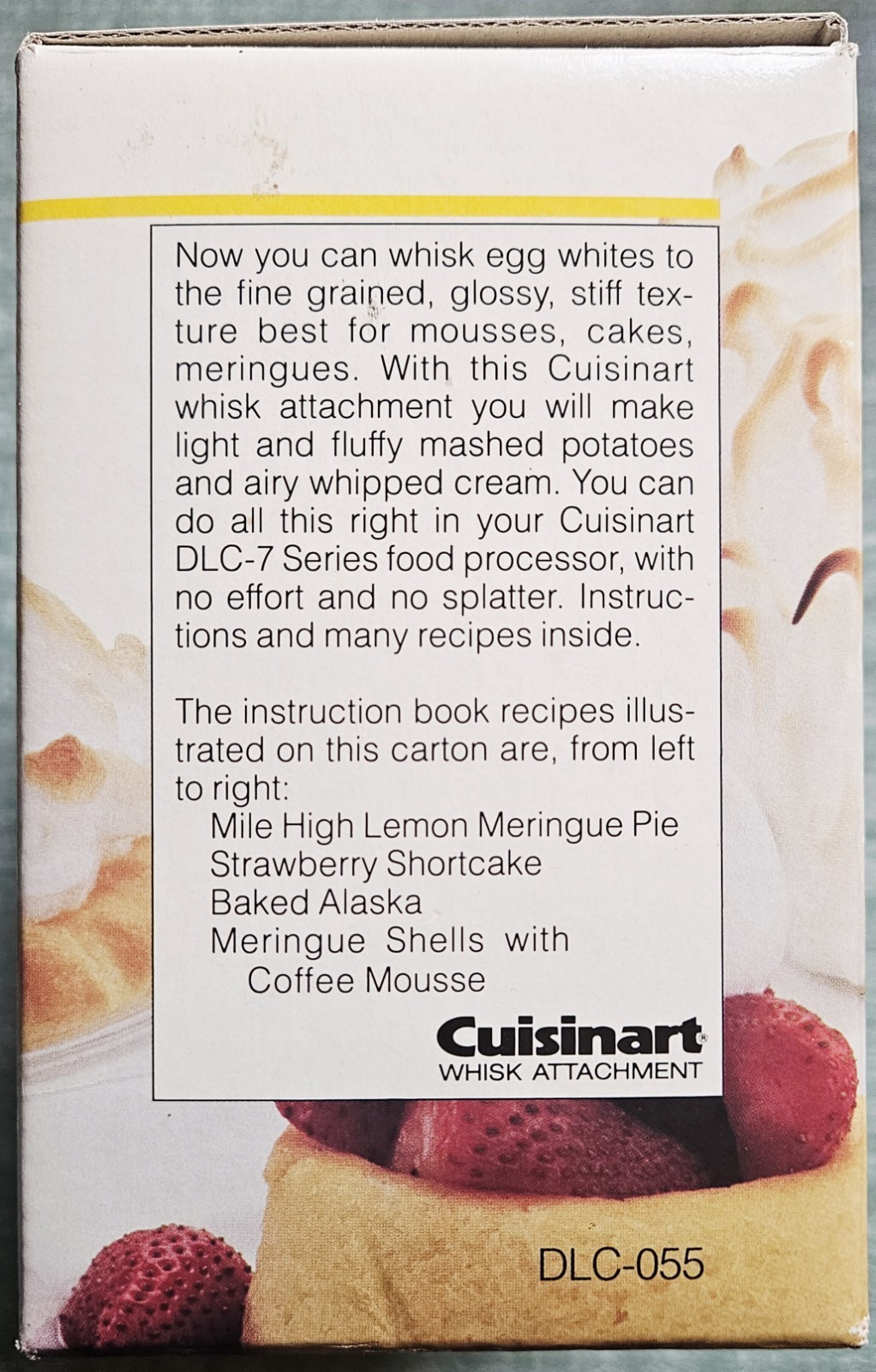Cuisinart Whisk Attachment DLC-055 for DLC-7 Food Processors – NEW in Box
