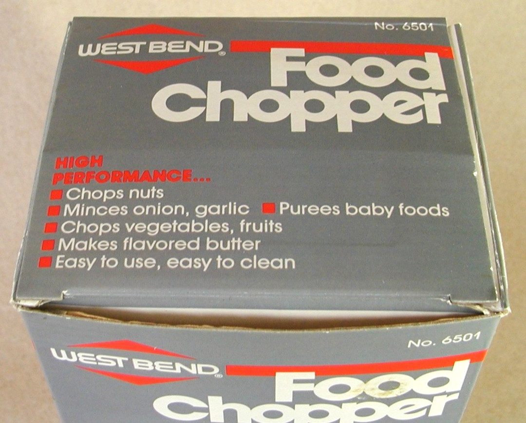 VINTAGE West Bend High Performance Food Chopper Model 6501 / New in Box