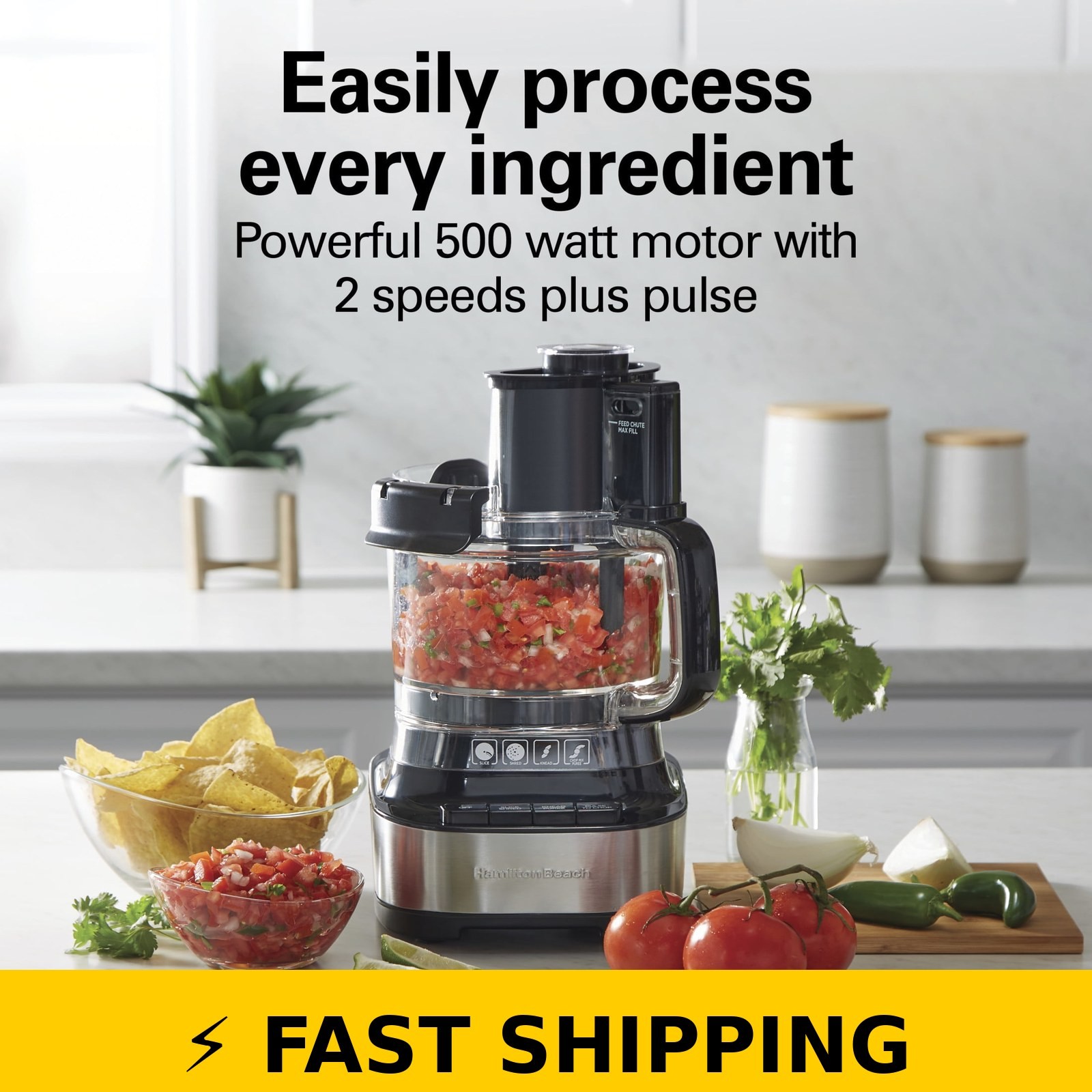 Hamilton Beach 10 Cup Food Processor – Black
