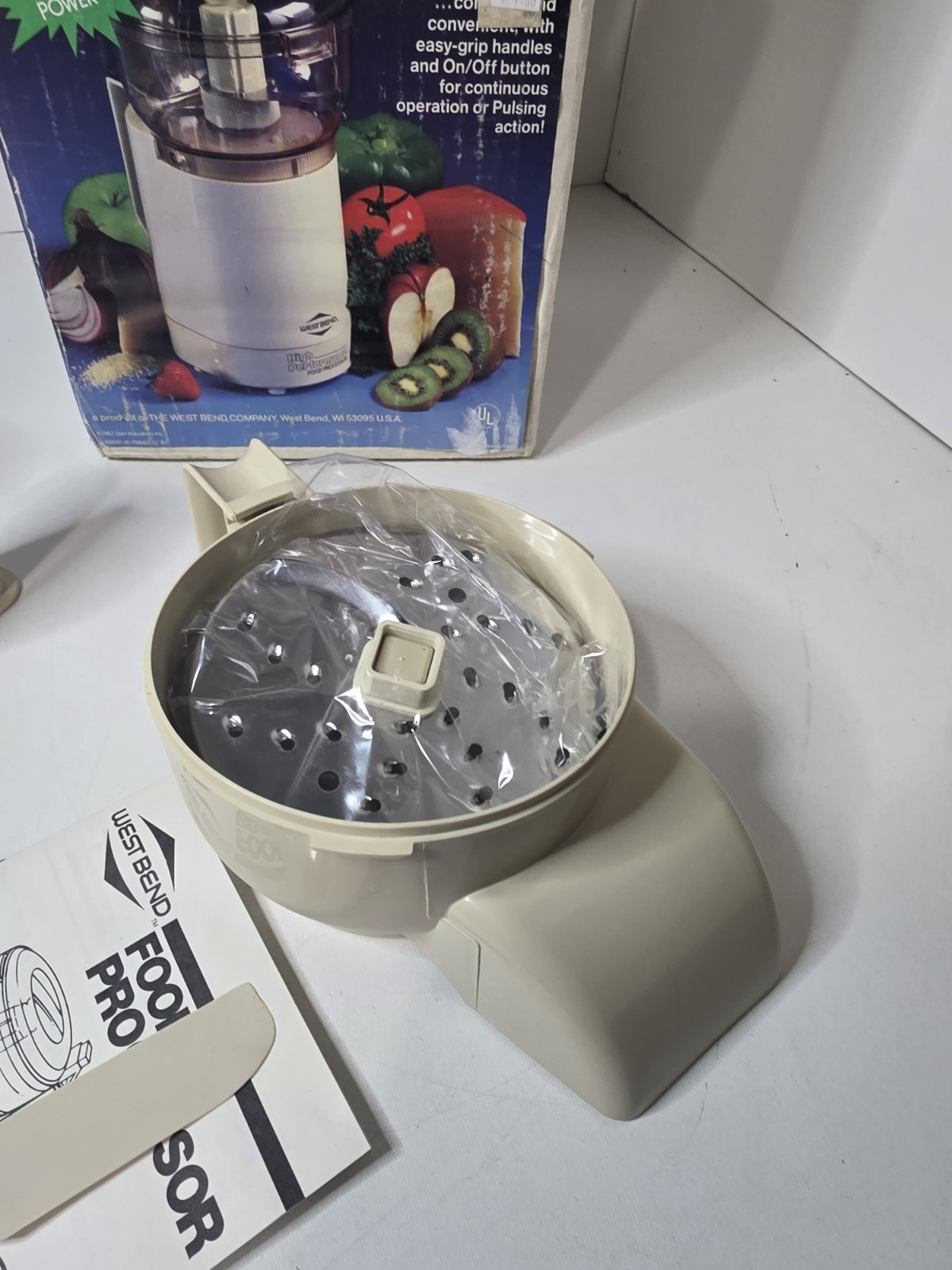 West Bend Food Processor 6500 Chopper Slicer High Performance Vintage Open Box