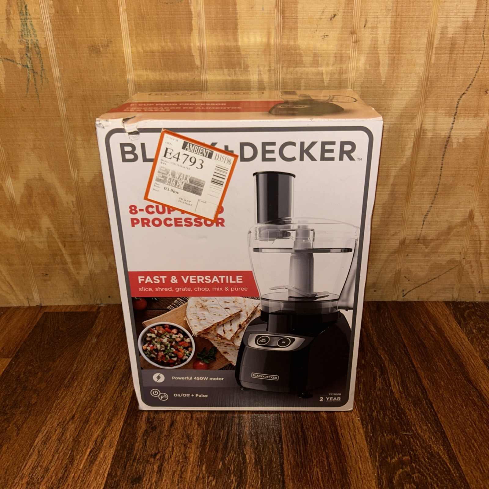 BLACK+DECKER 8-Cup Food Processor with Pulse -Slice, Shred, Chop, Mix& – FP1700B