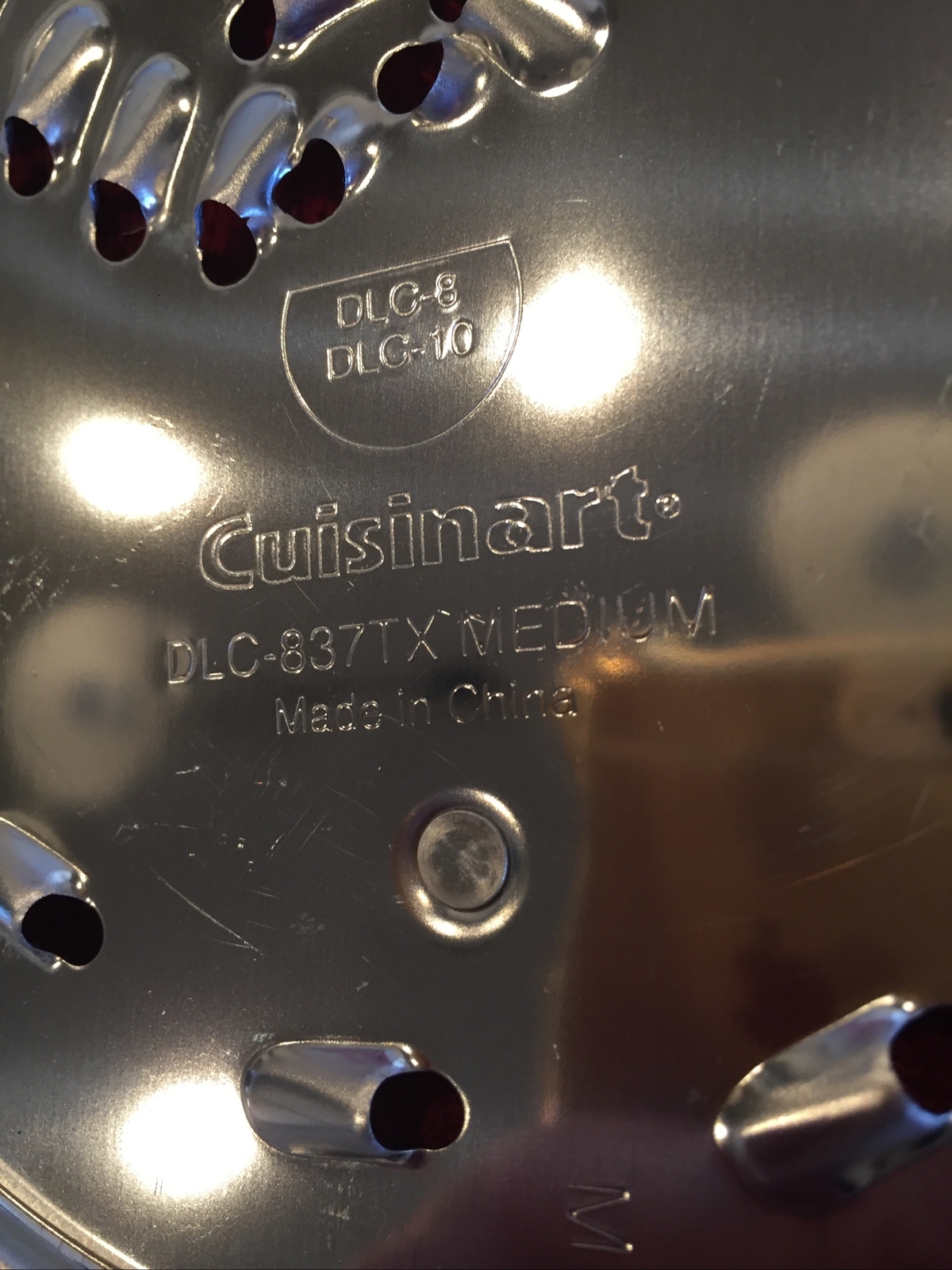 Cuisinart DLC-837TX DLC-8 DLC-10 Medium Shredding Disc for 11 and 7 cup models