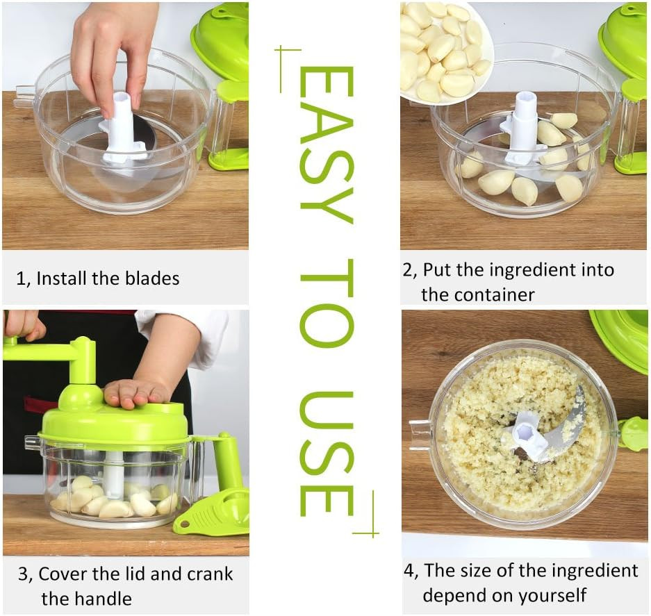 Manual Vegetable Cutter Food Processor 8 in 1 – Chopper, Mixer, Blender, Whipper
