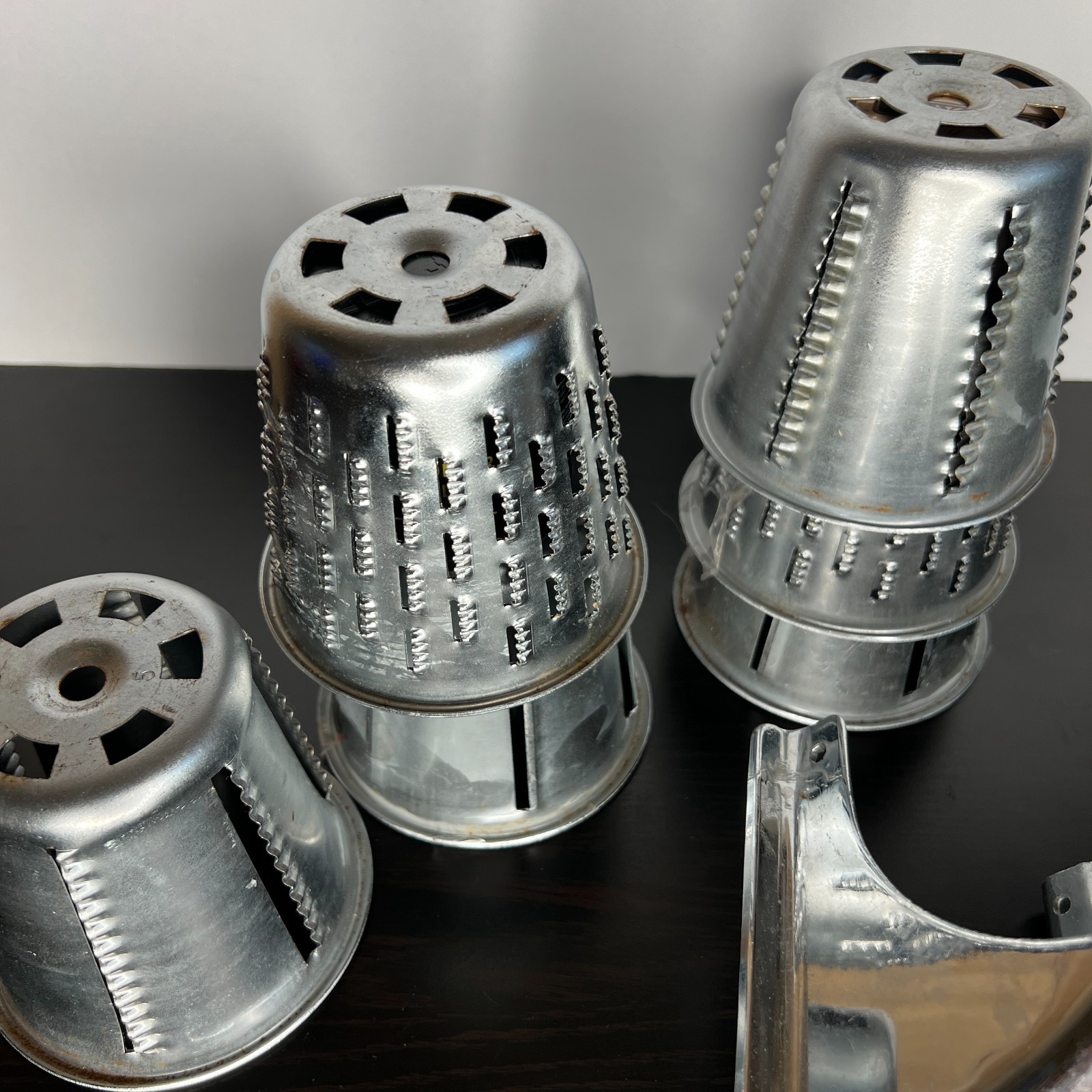 Vintage King Kutter Food Processor Hand Crank Shredder 6 Cones Replacement Parts