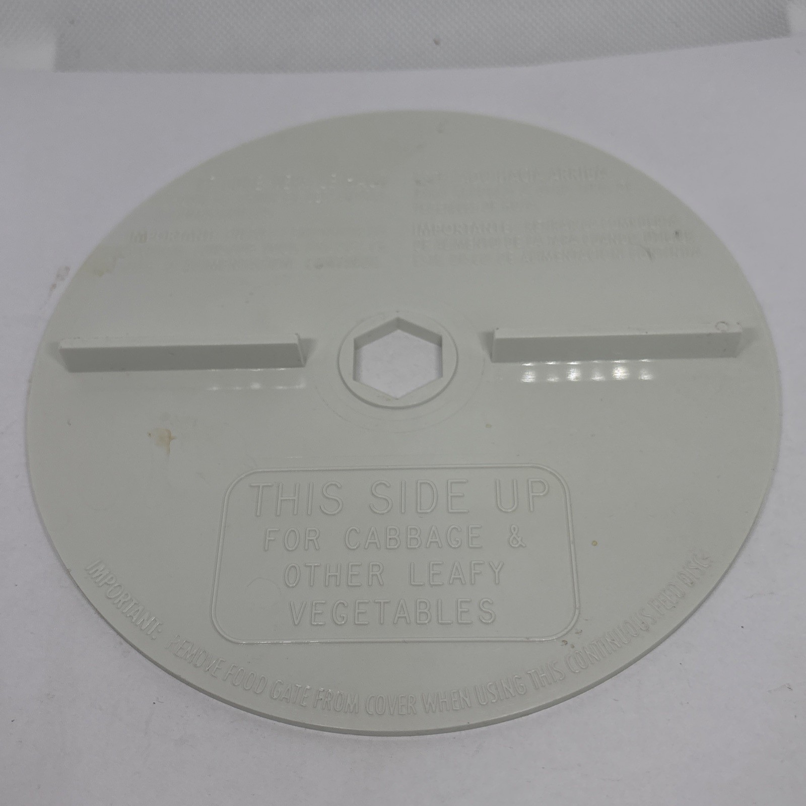 Hamilton Beach Food Processor Model 70700 Replacement Feed Disc Sling Plate