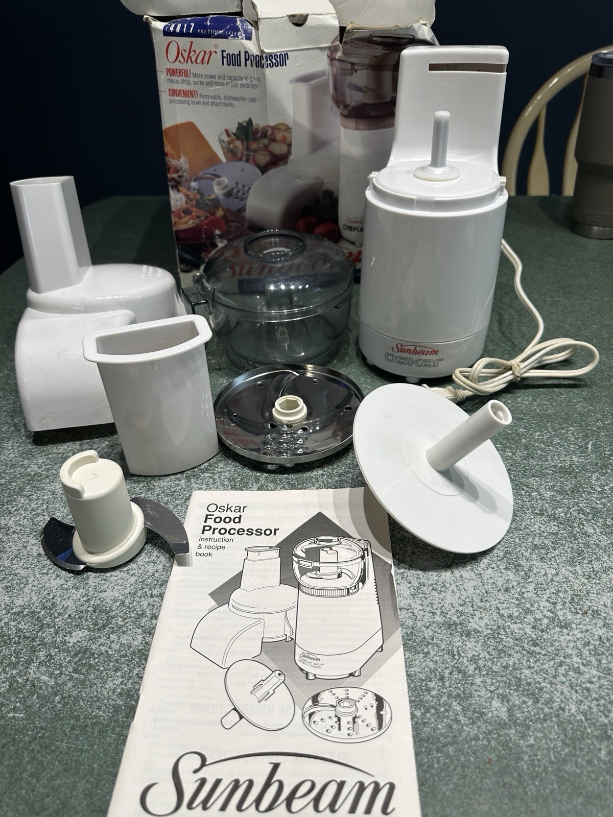 Sunbeam Oskar Model 14181 (4817 Food Processor COMPLETE & TESTED -Similar 14081