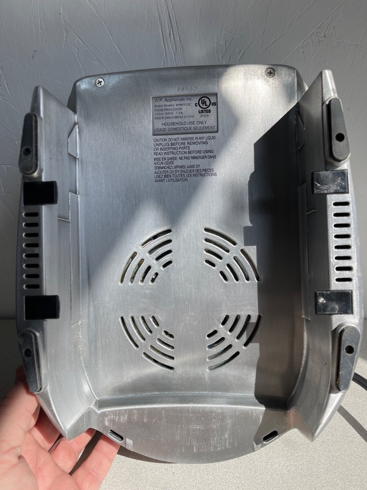 Wolfgang Puck Food Processor Model WPMFP20C Part 900W Induction Motor Base