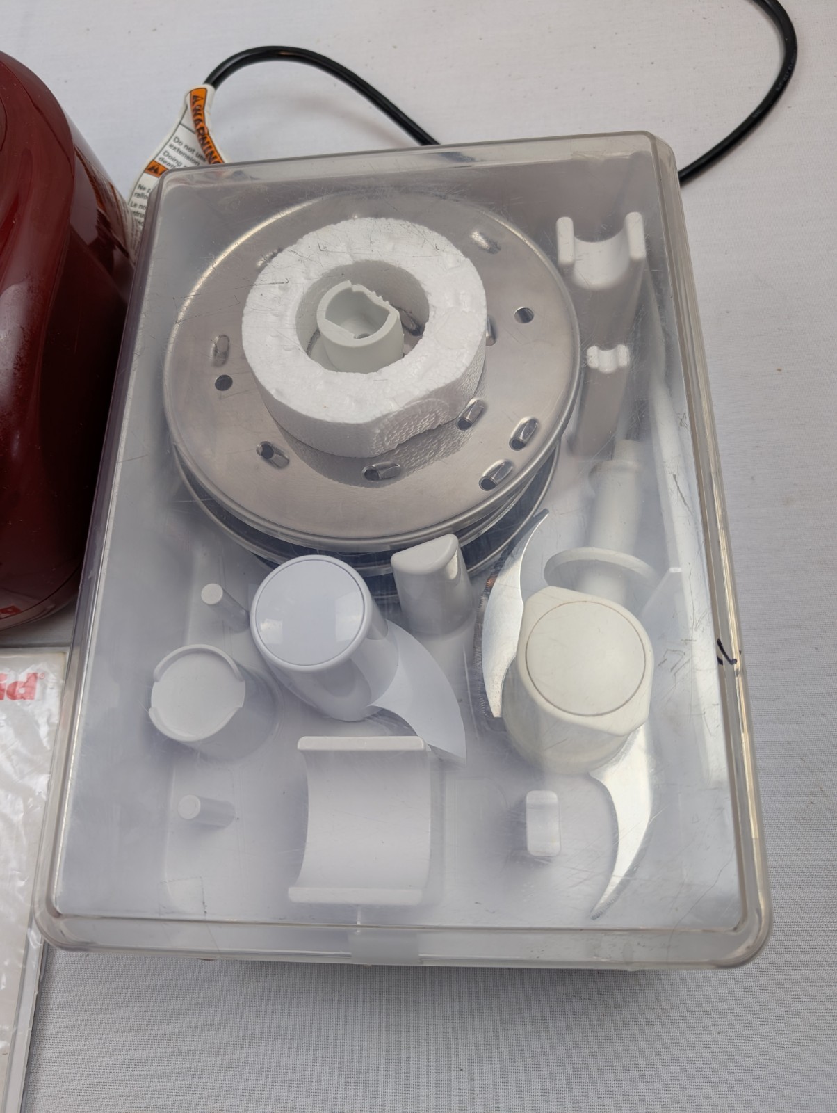 KITCHENAID 12 Cup Red Ultra Food Processor KFPW760QGC1 w/ Accessory Set & Manual