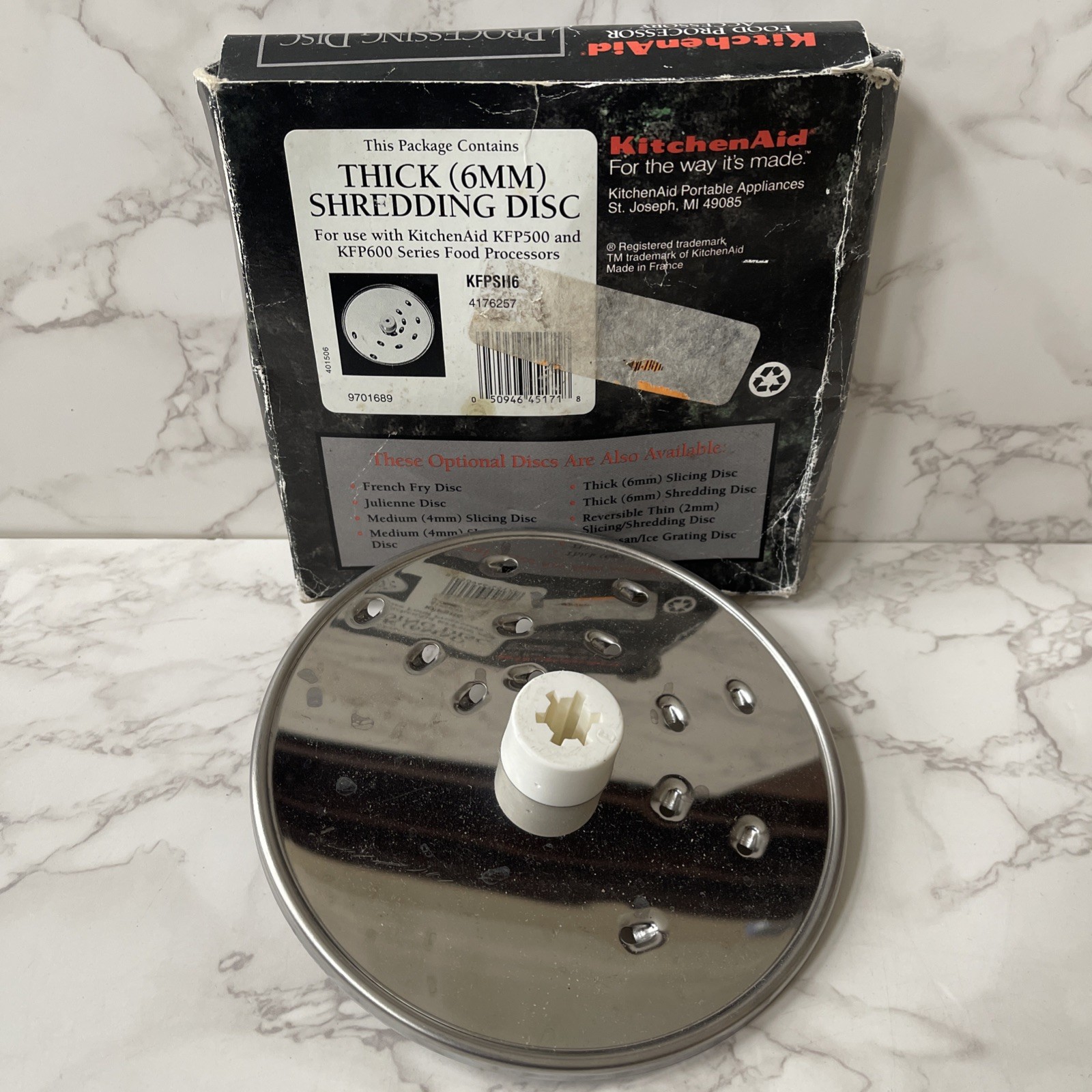Set of 3 KitchenAid Food Processor Discs Julienne Thick Slicing Shredding DVSA