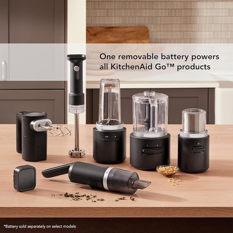Cordless Food Processor 12V Battery 25min Runtime 2 Speed All-in-One Storage New