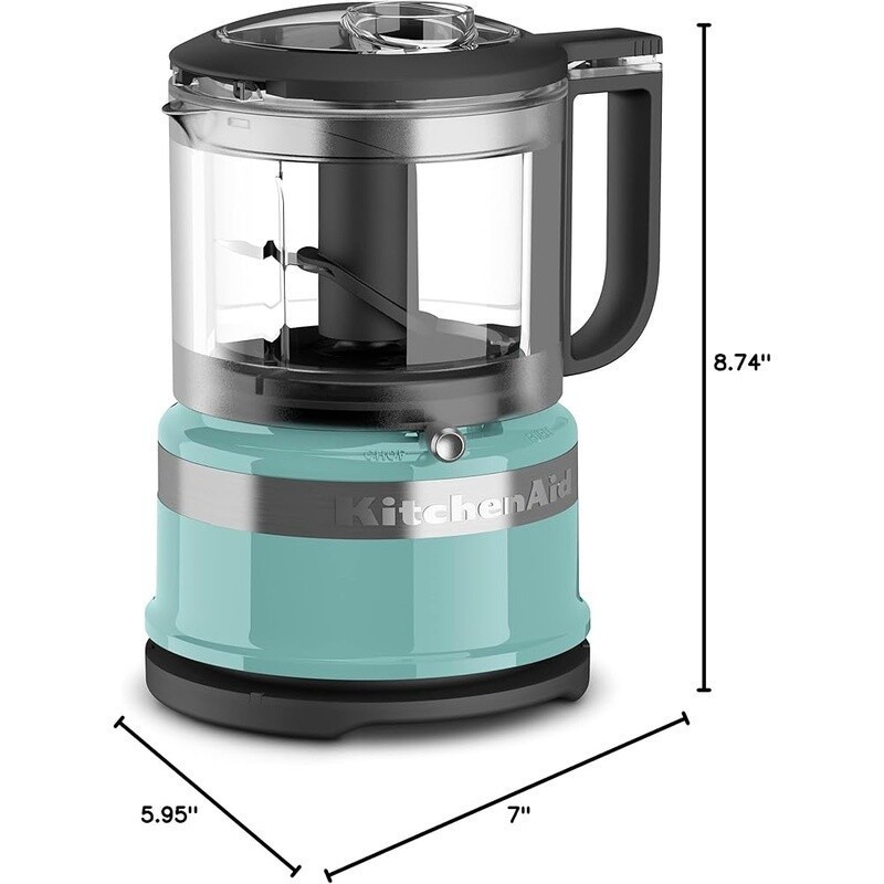 Compact 3.5 Cup Food Chopper Locking Blade 2 Speed Pulse Kitchen Dishwasher Safe