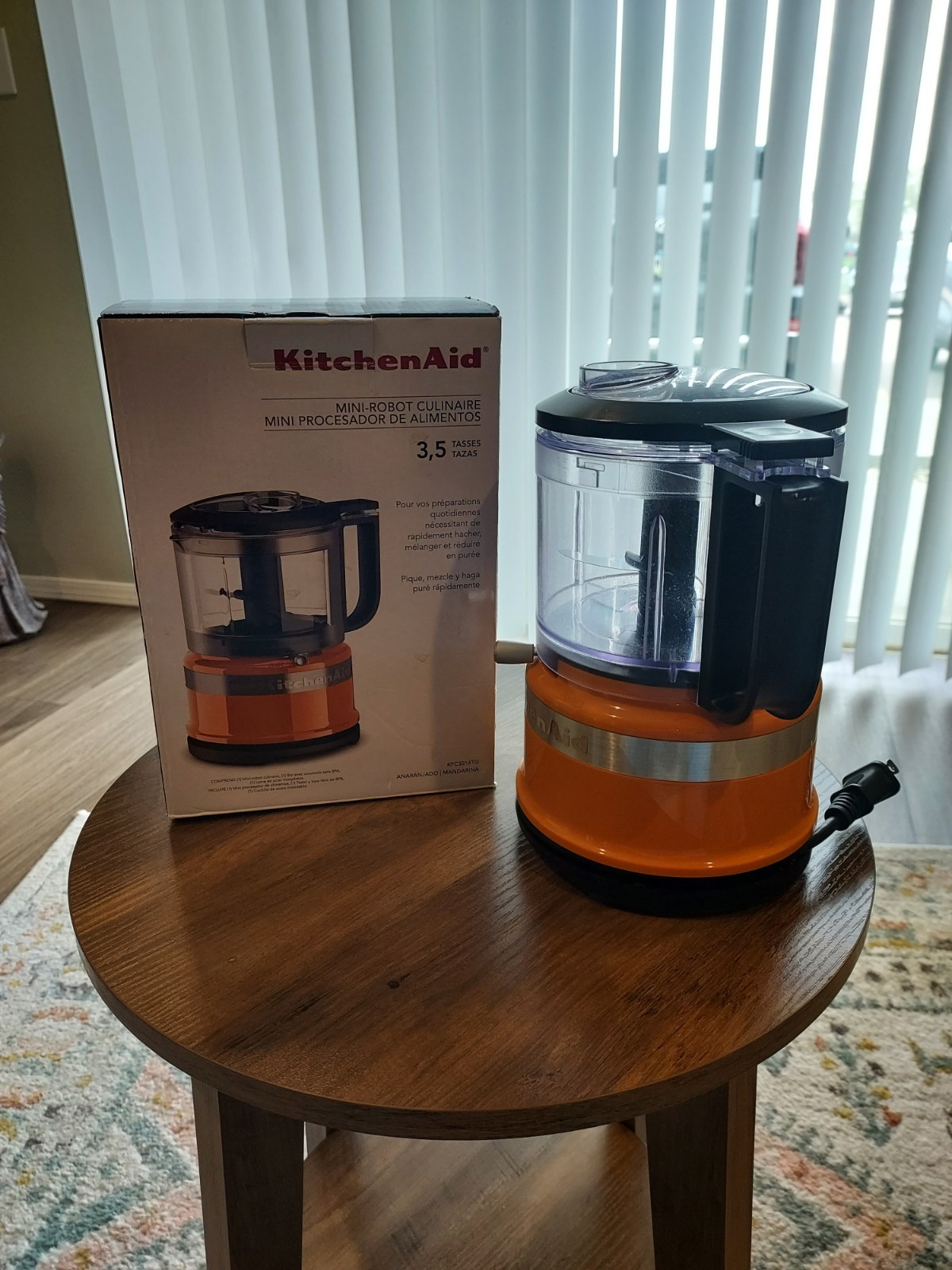 Kitchen-Aid Mini Food Processor 3.5 Cup Tangerine