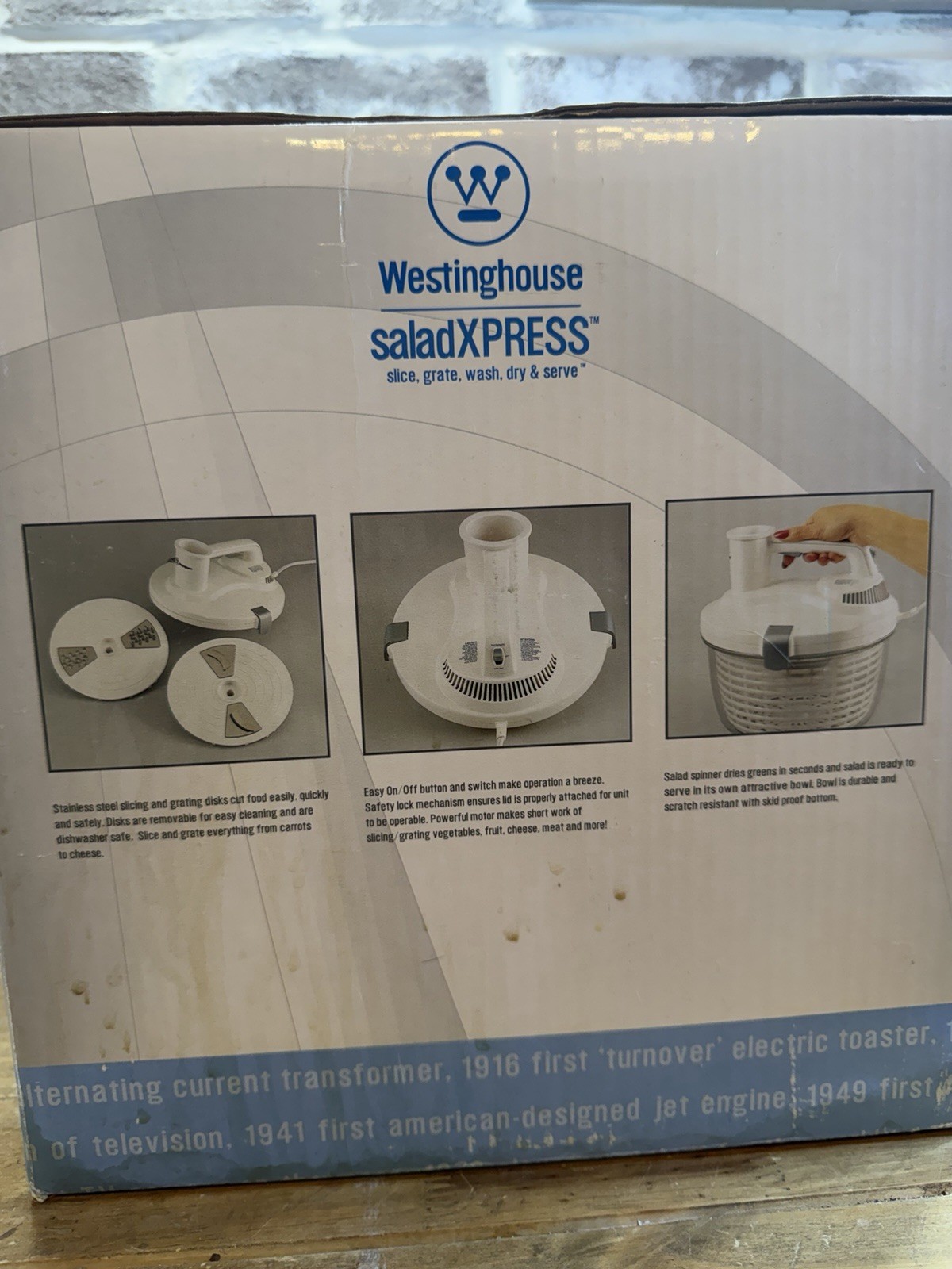 Westinghouse saladXPRESS WST2002 Food Processor Slicer Grater Salad Spinner