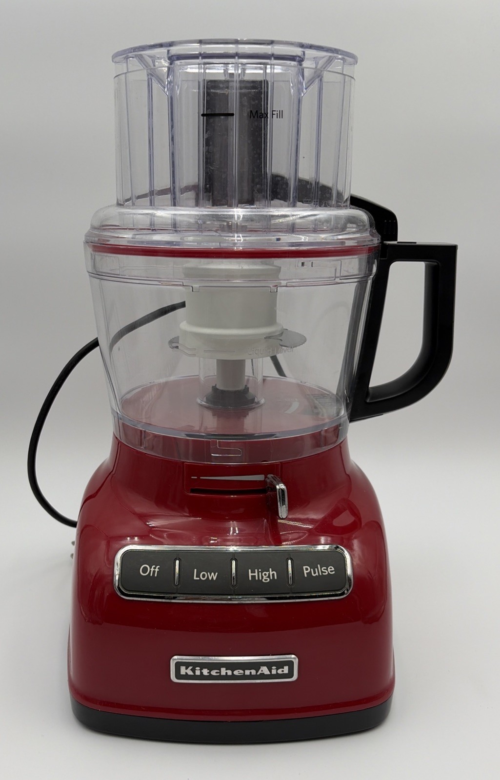 KitchenAid Food Processor 9 Cup Red One Blade Pusher Large Bowel Missing Pieces