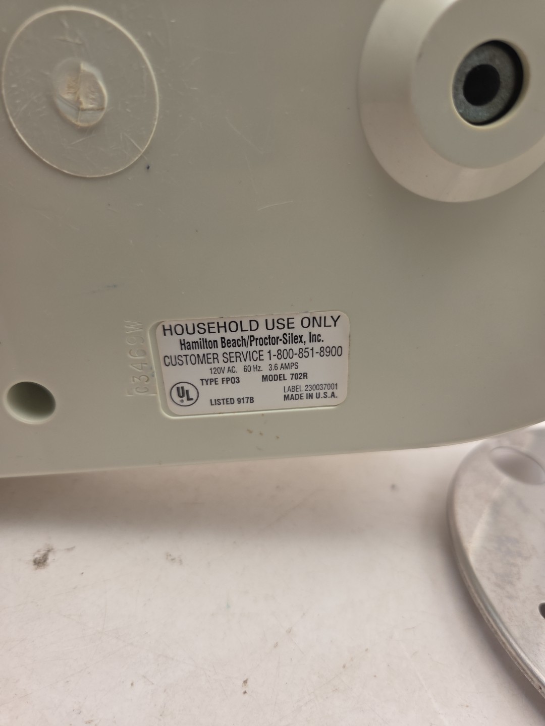 Hamilton Beach Food Processor Model 702R USA w/ Bowl Lid Blades Discs – SEE NOTE