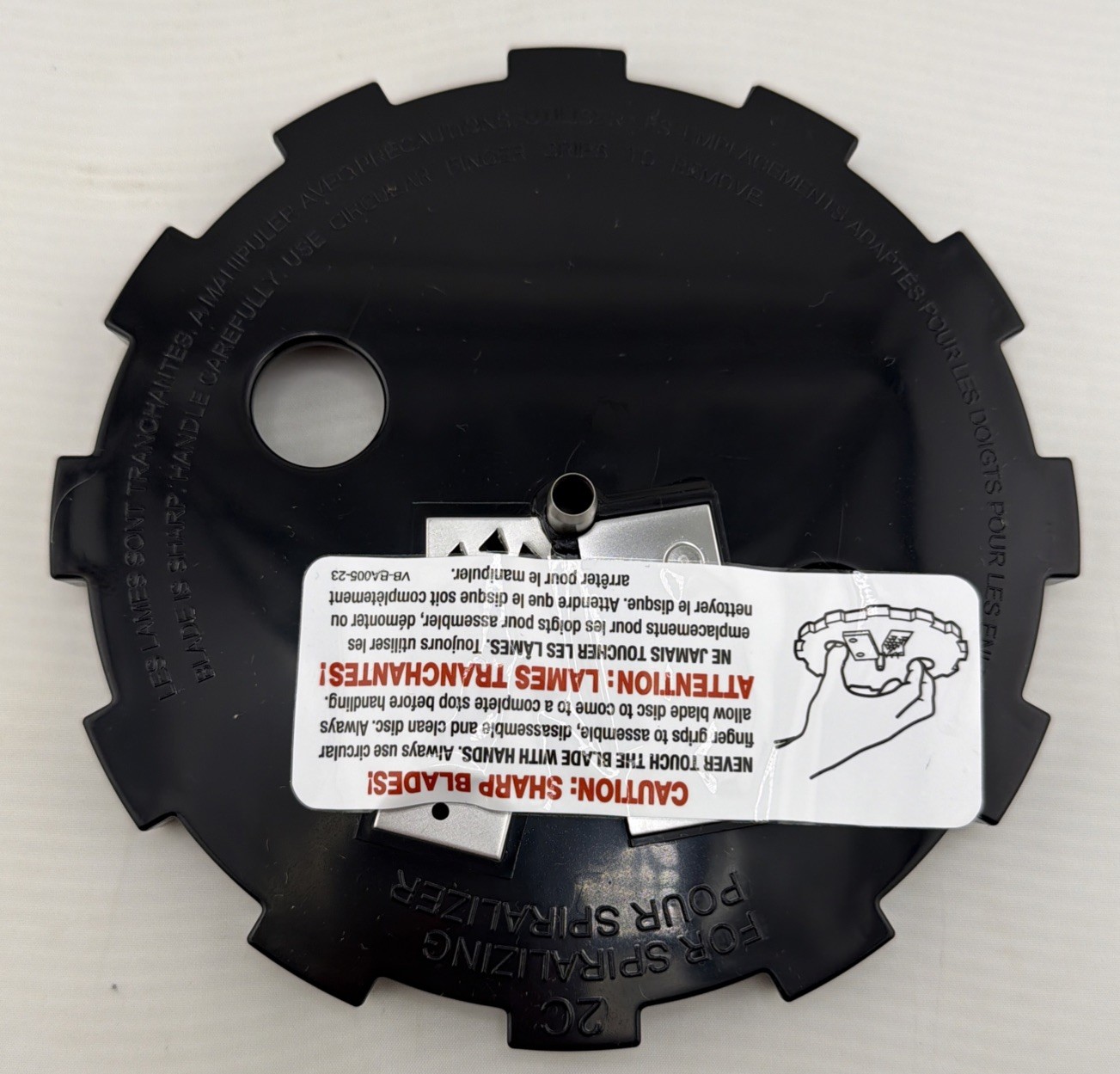 Magic Veggie Bullet VB-101 Replacement 2C Black Spiralizer Blade.