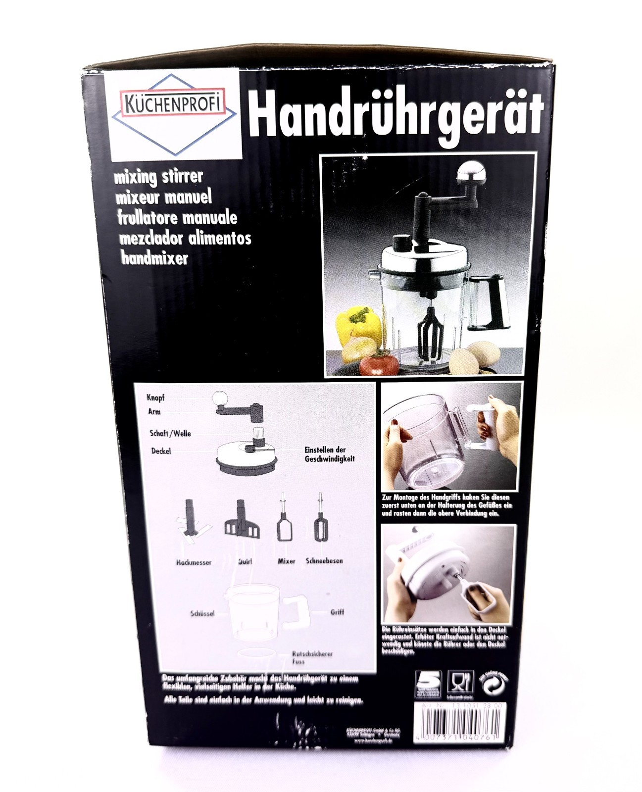 German Hand Mixer Manual Food Processor by Kuchenprofi Handruhrgerat – NEW