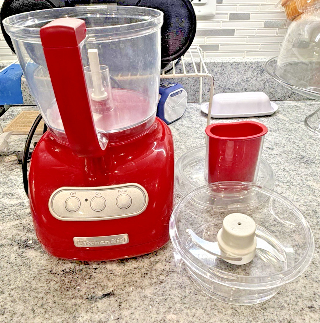 KitchenAid KFP720ER2 7 Cup Food Processor Empire Red Retro Tested Works