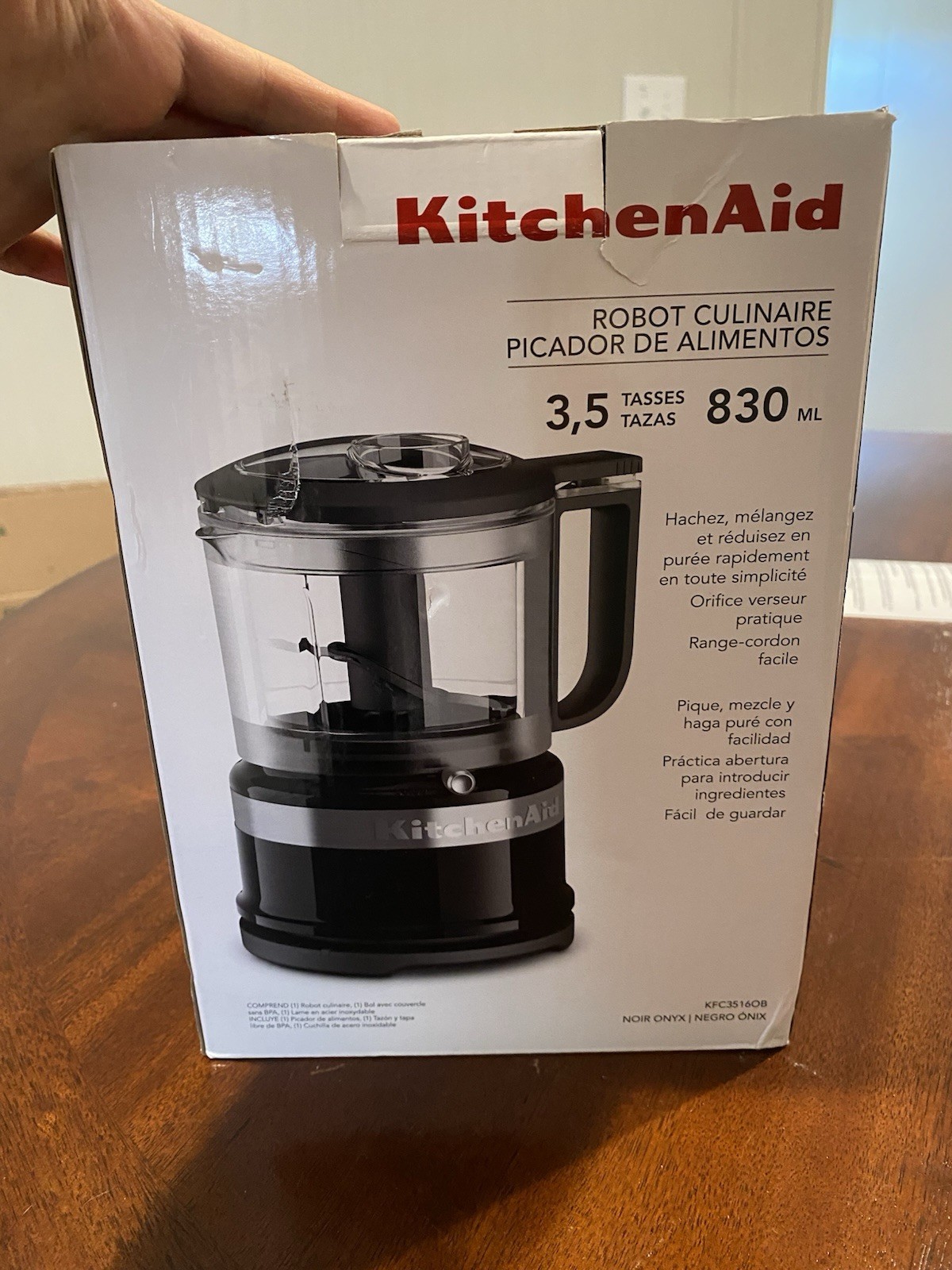 KitchenAid KFC3516CU 3.5 Cup Mini Food Processor – Contour Black