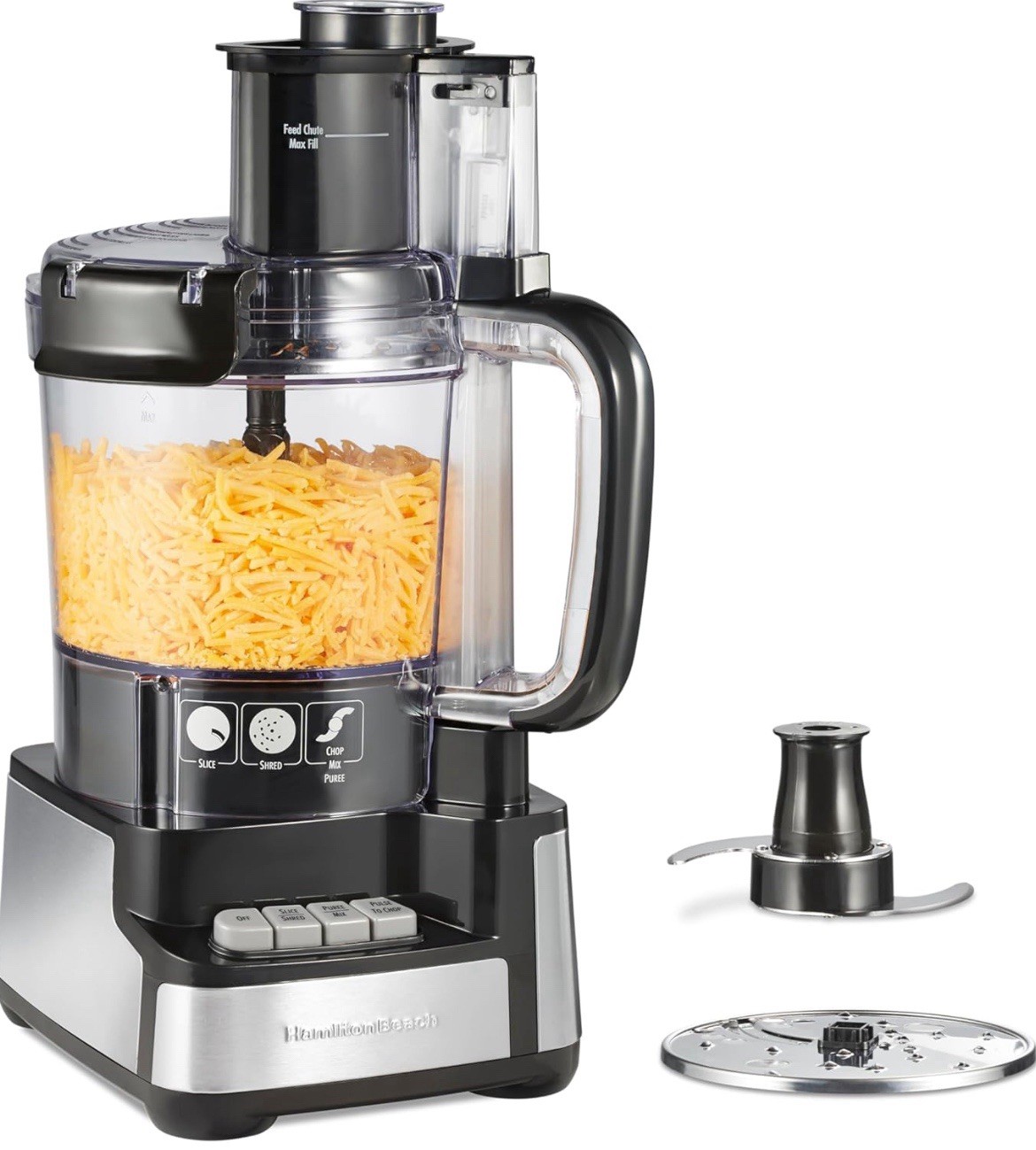 Hamilton Beach 70725A 12 cup Full-Size Food Processor – Black/Silver