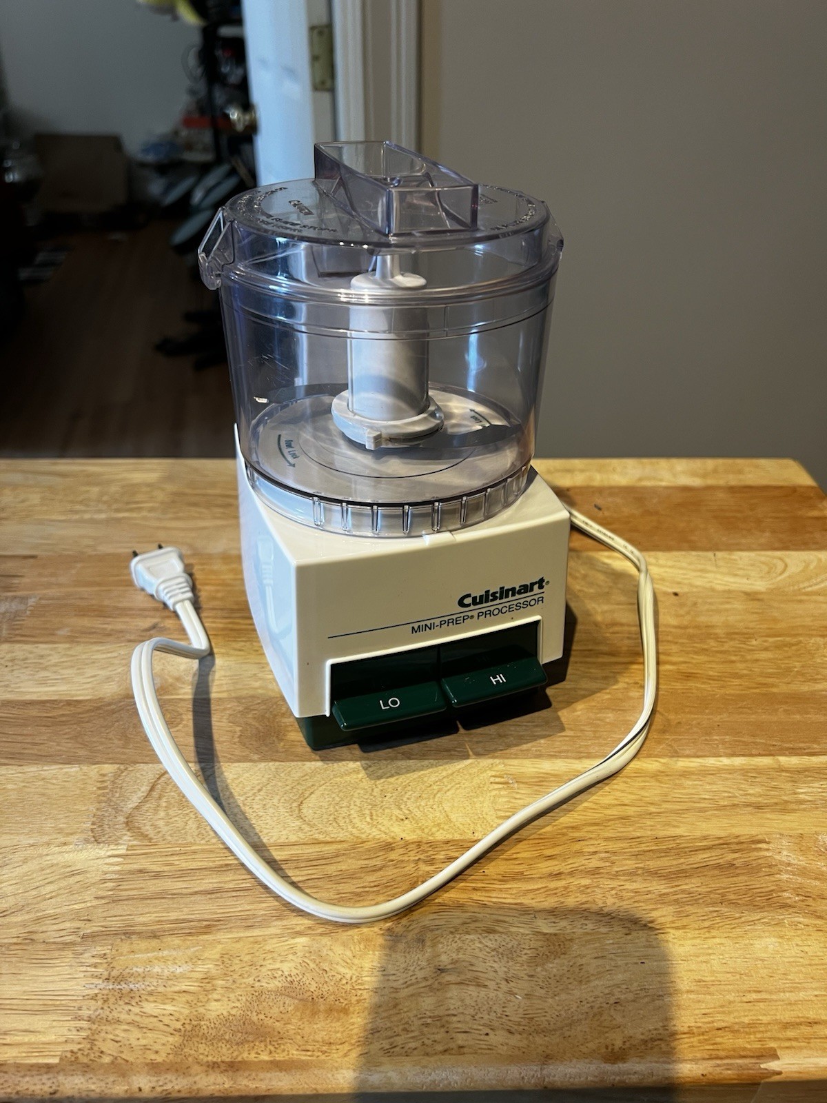 Vintage Cuisinart Mini-Prep Food Processor DLC-1 White 2-Speed LO HI Excellent
