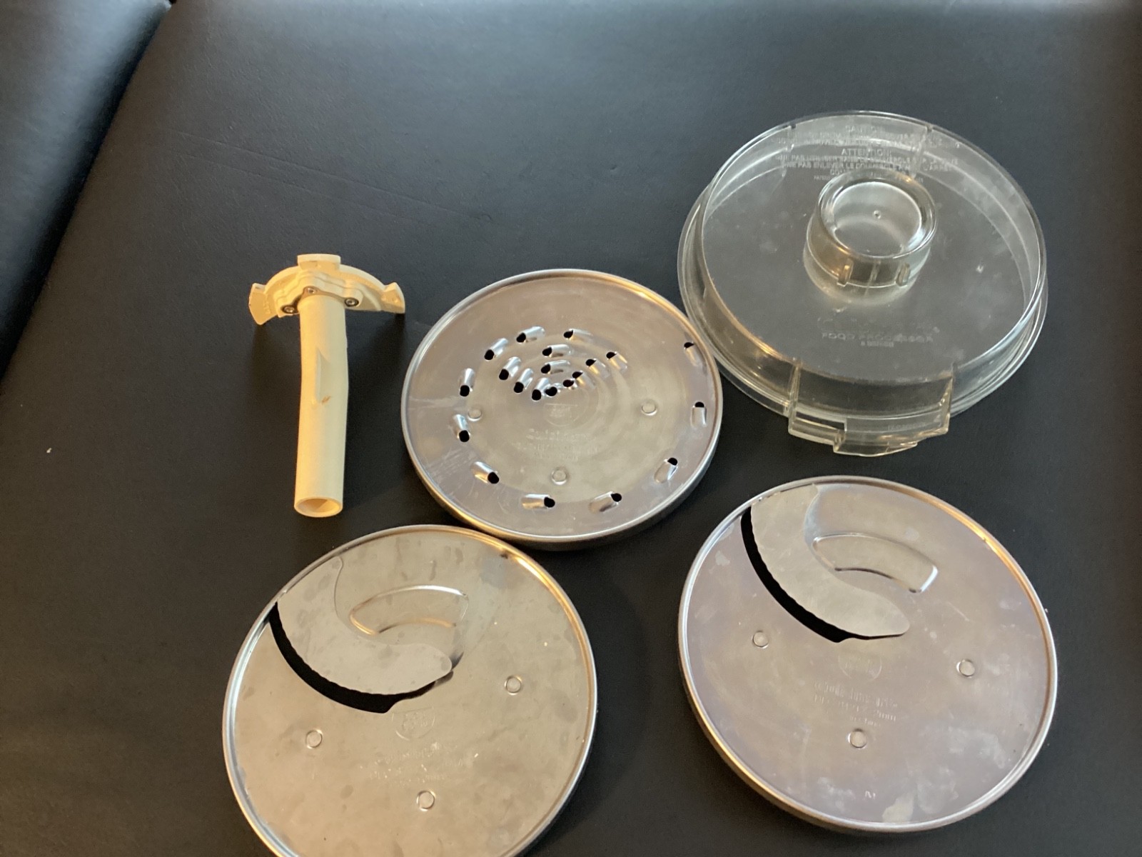 Cuisinart Discs DCL 8 and DCL 10 parts; lid, stem and three cutting disks