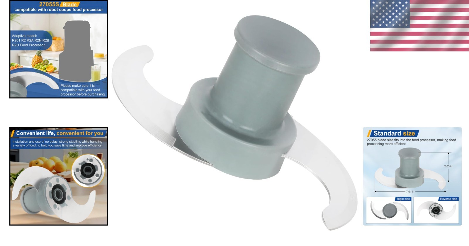 Food Processor Blade Compatible with Robot Coupe R201 R2 R2A R2N R2B R2U Stai…