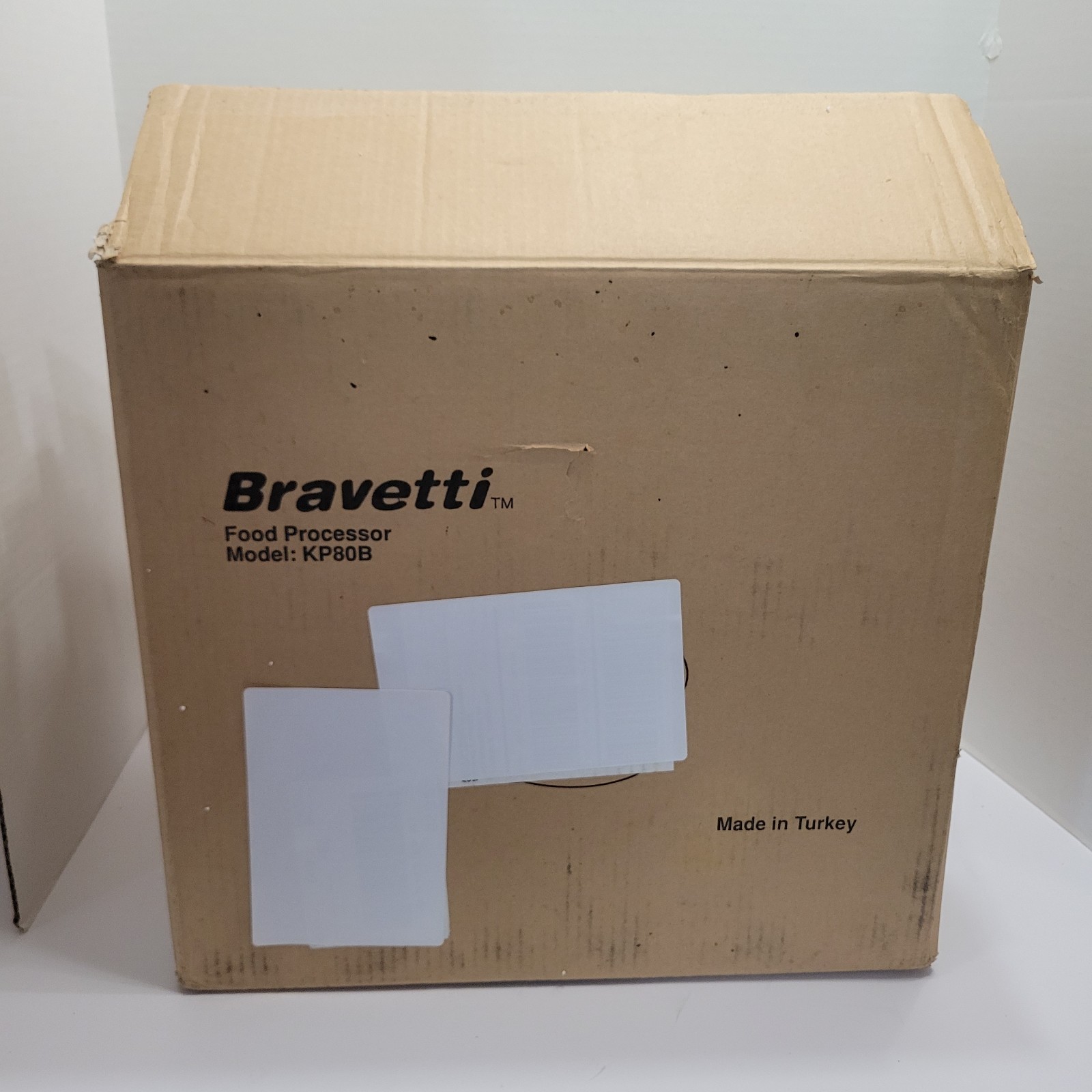 New In Box Bravetti Food Processor KP80B White Made in Turkey NOS HSN