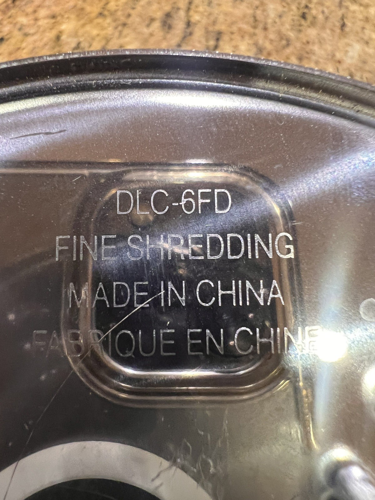 Genuine OEM Cuisinart DLC-6FD fine shred Disc DLC-7 Food Processor Attachment