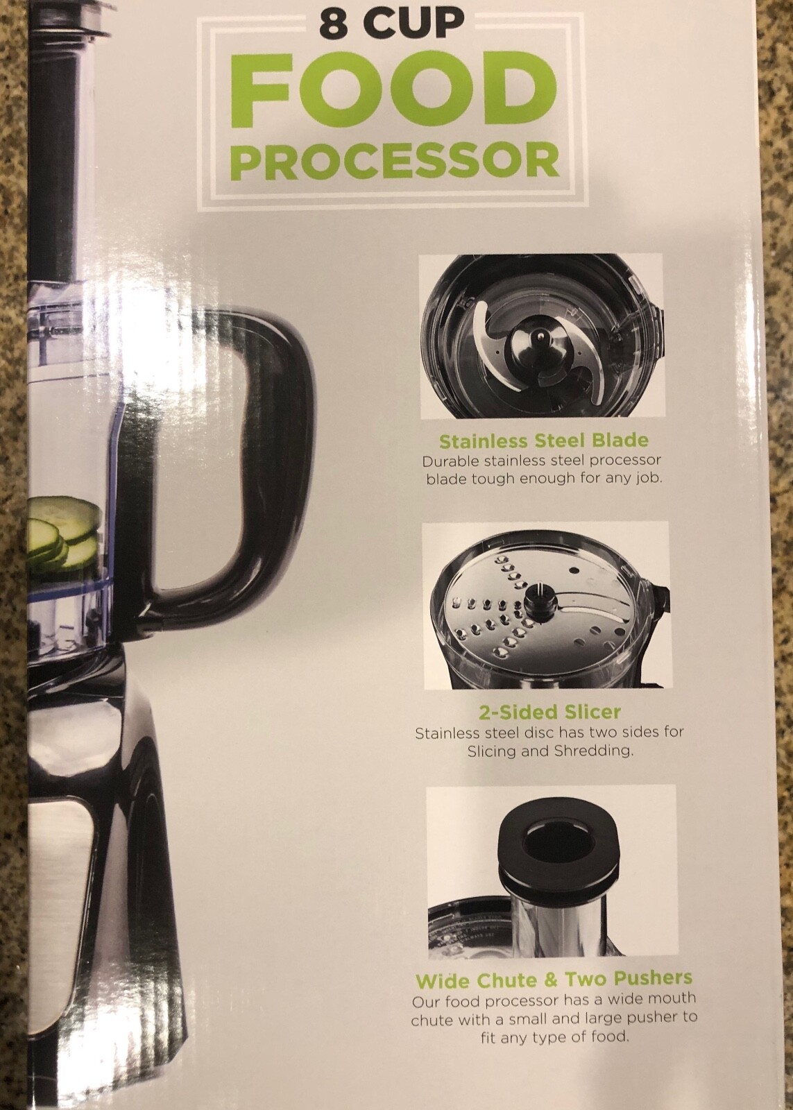 NEW ECHO+CHEF 8 CUP FOOD PROCESSOR