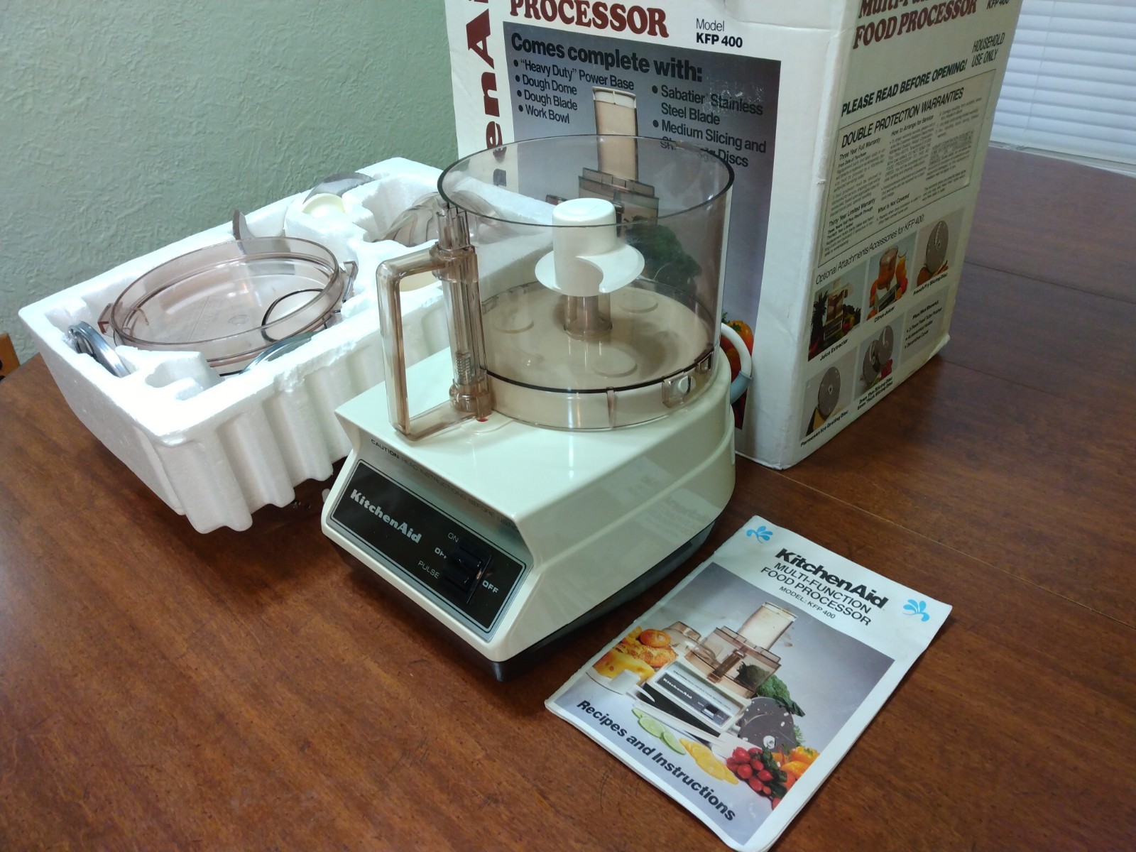 KitchenAid Hobart Food Processor KFP 400 France 7 Cup Complete w/Box & Manual