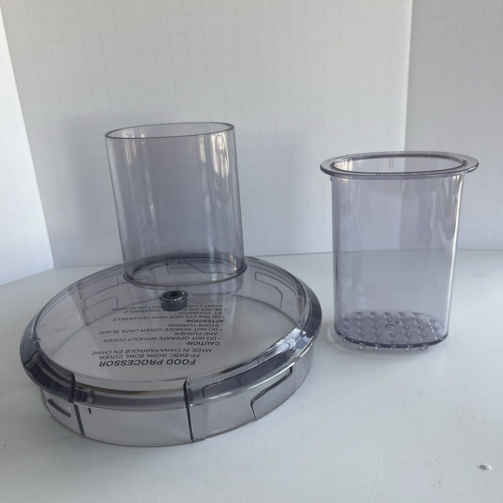 Cuisinart Elemental 8 Food Processor FP-8 Replacement Lid FP-8WBC + Pusher FP-8P