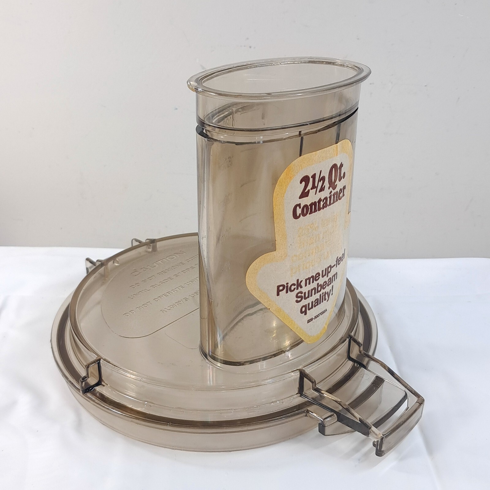 Sunbeam Le Chef Food Processor 14-11 work bowl lid & pusher replacement Part