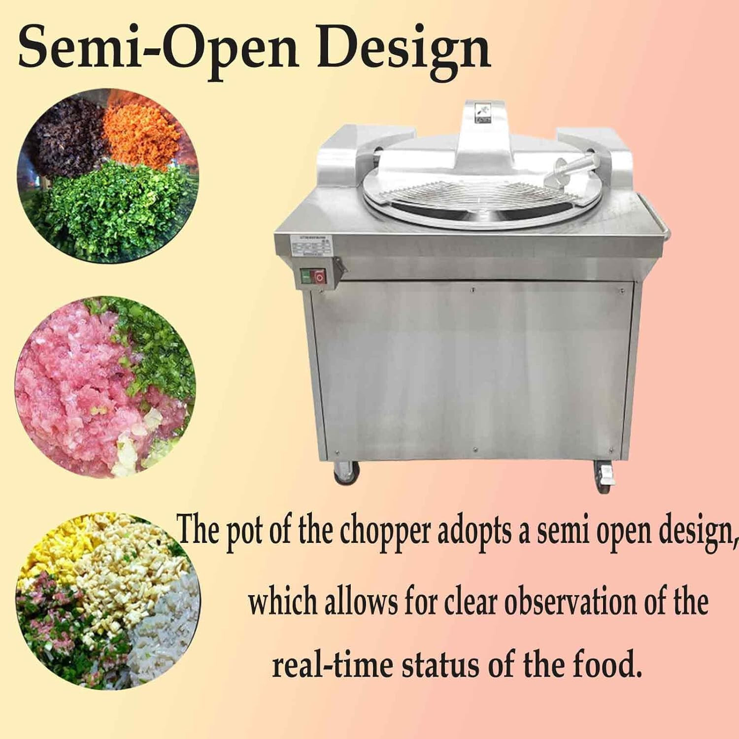 Electric Meat Vegetable Fruit Food Chopper 24L Commercial Prep Food Processor