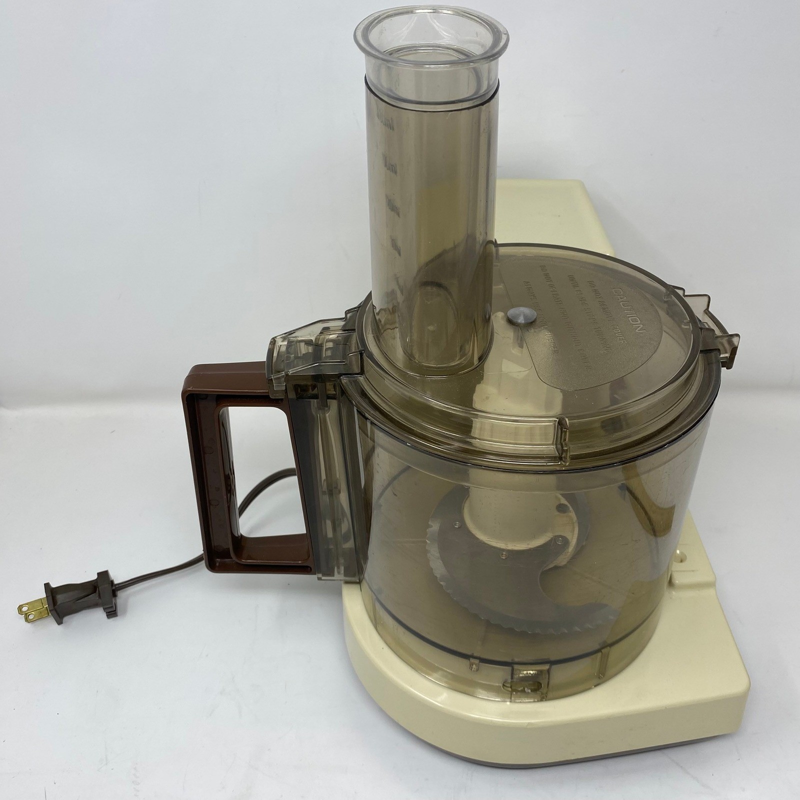 Vintage 80’s Retro Sunbeam Food Processor Chopper Almond Brown Mixmaster – READ!