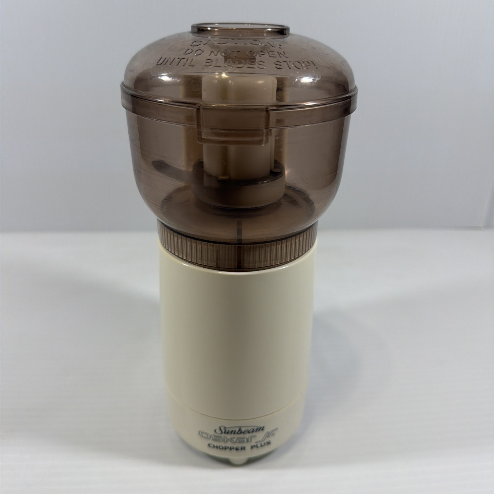 Sunbeam Oskar Jr Chopper Plus Food Processor w/ Bowl Lid Blade Beige Tested