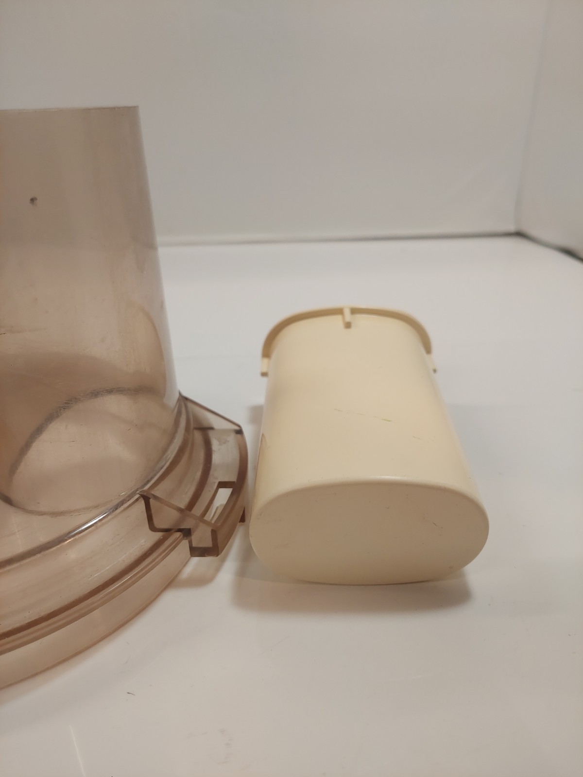 Robot Coupe Food Processor RC-2B Work Bowl Lid Amber Genuine France With Pusher