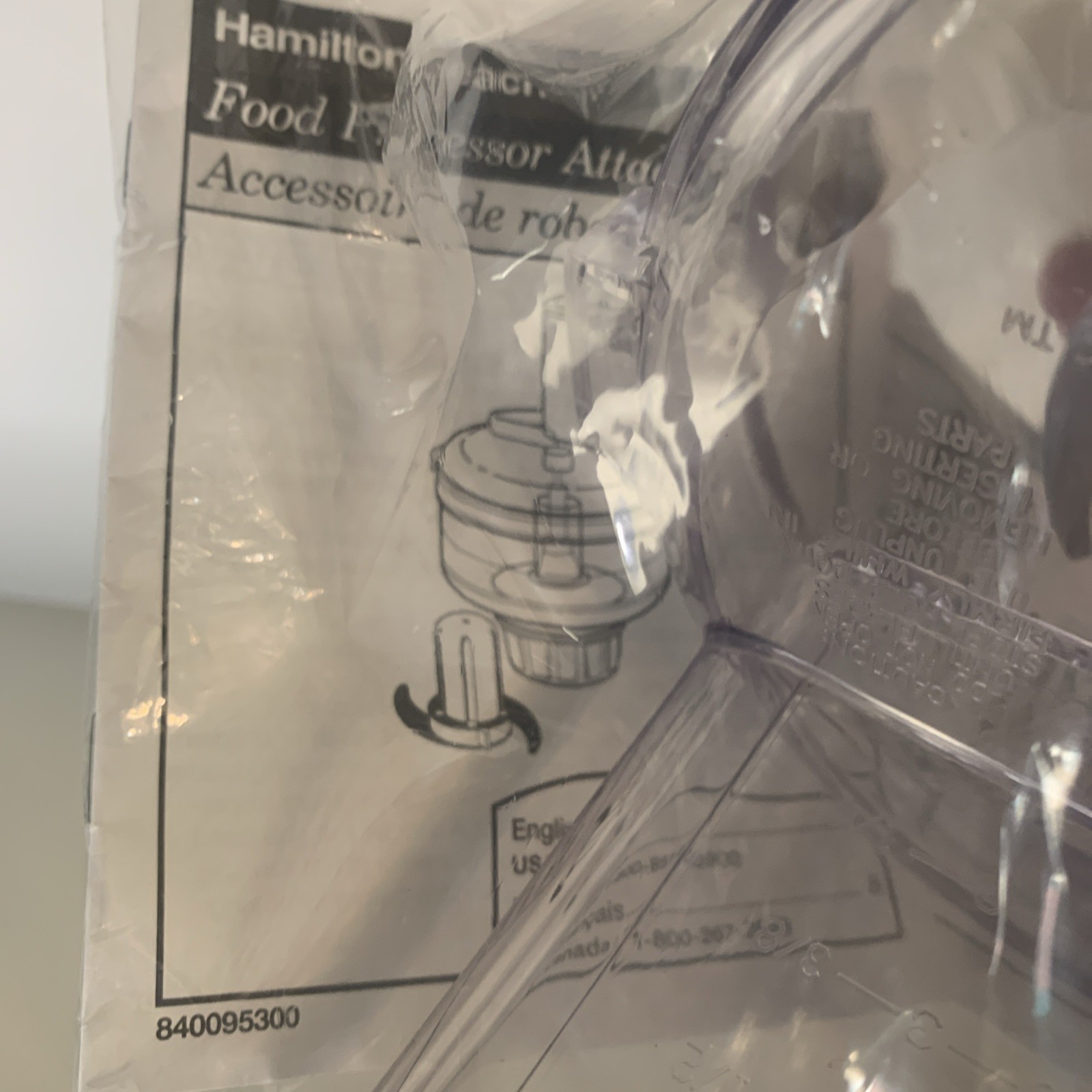 Hamilton Beach Blender Chef 840095300 Food Processor Attachment Parts NEW Sealed